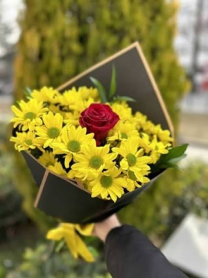  Malatya Çiçekçiler - sarı papatya gül 