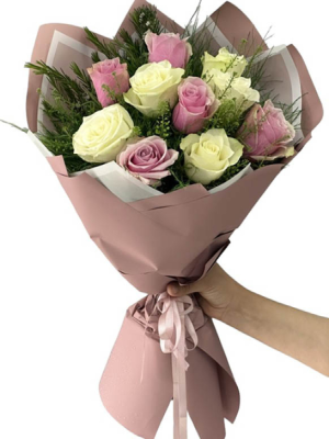  Malatya Çiçek - pembe beyaz gül 