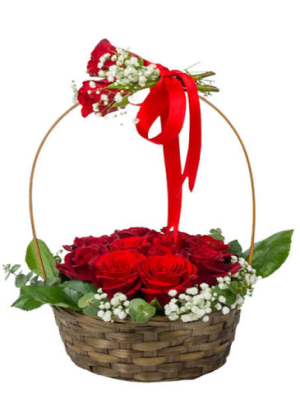  Malatya Çiçekçiler - sepette kırmızı gül 