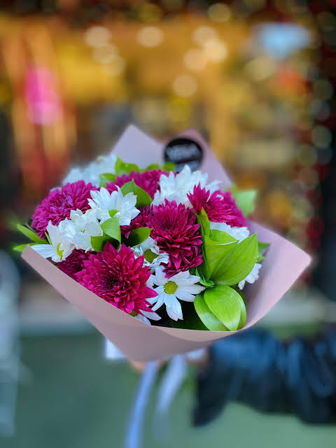  Malatya Çiçek Gönder - papatya mor kasımpatı